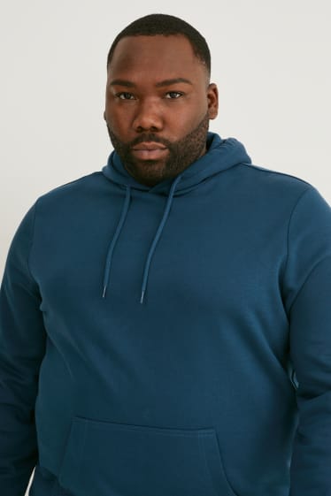 Hommes grandes tailles - Sweat à capuche - bleu pétrole