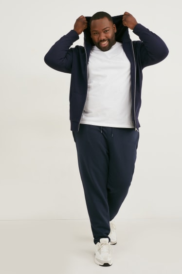Heren XL - Sweatvest met capuchon - donkerblauw