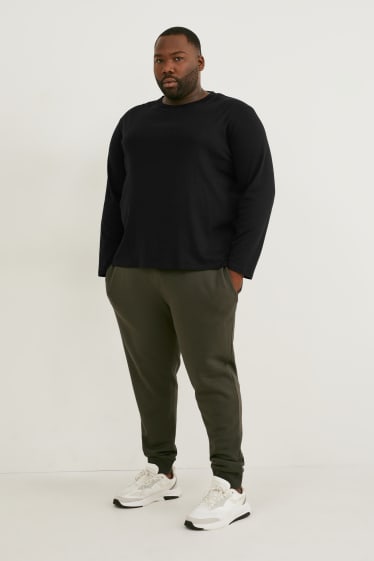 Uomo XL - Confezione da 2 - pantaloni sportivi - verde scuro / nero