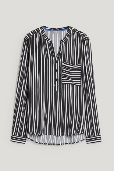 Donna - Blusa - a righe - nero / bianco