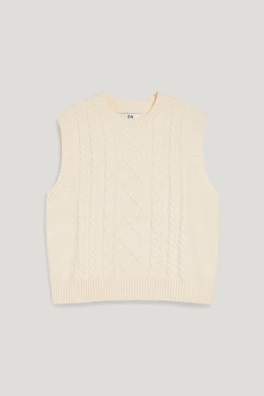 Donna - Gilet in maglia - tortora