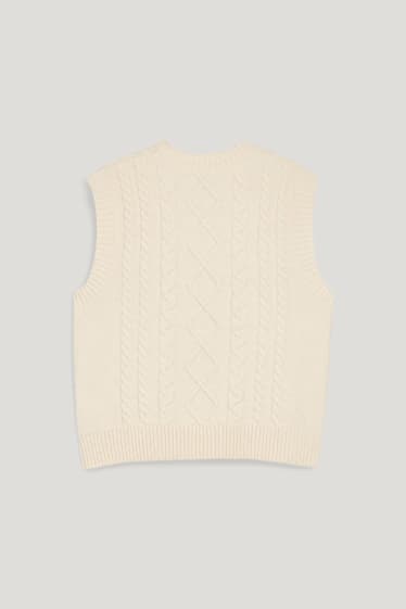 Donna - Gilet in maglia - tortora