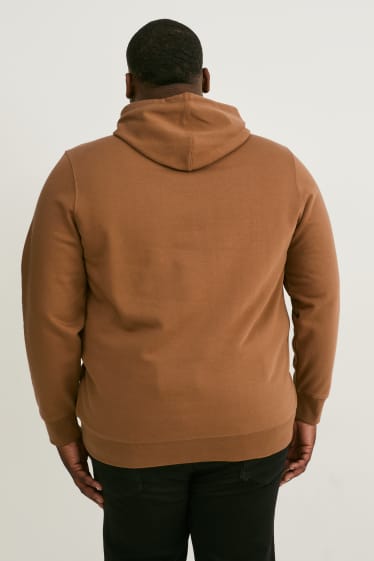 Hommes grandes tailles - Sweat à capuche - marron