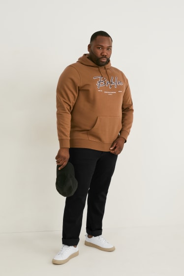 Hommes grandes tailles - Sweat à capuche - marron