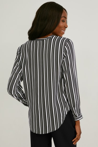Donna - Blusa - a righe - nero / bianco