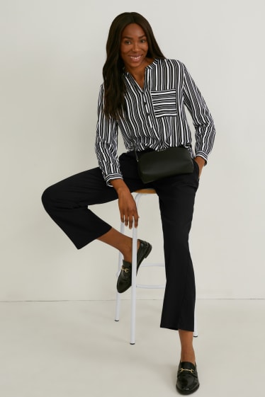 Donna - Blusa - a righe - nero / bianco