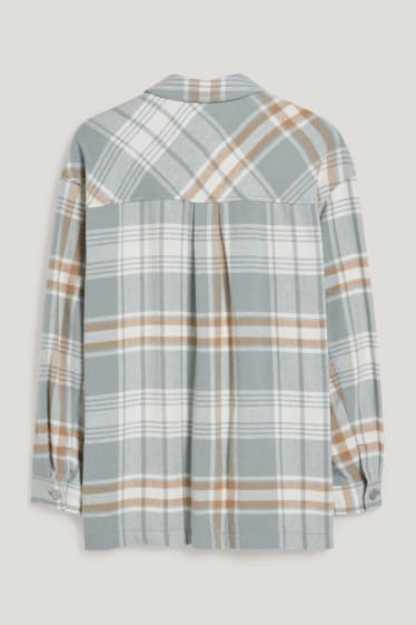 Clockhouse femme - CLOCKHOUSE - veste-chemise en flanelle - à carreaux - vert menthe