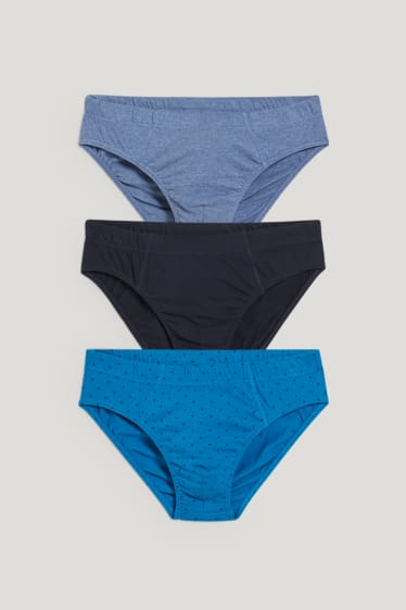 Heren - Set van 3 - slip - blauw