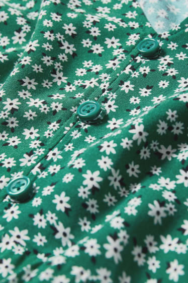 Femei XL - CLOCKHOUSE - bluză - cu flori - verde