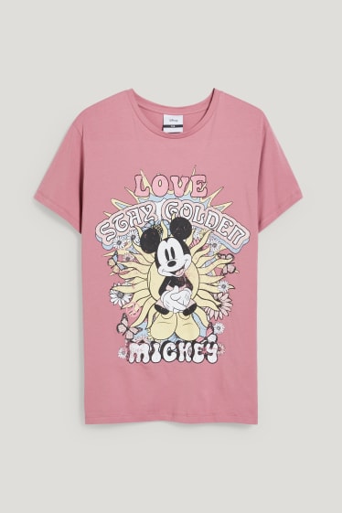 Exklusiv Online - CLOCKHOUSE - T-Shirt - LYCRA® - Micky Maus - dunkelrosa