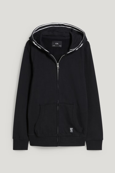 Reverskraag - Sweatvest met capuchon - zwart