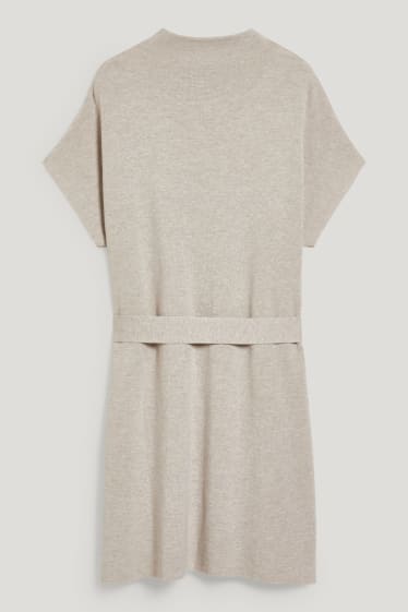 Damen - Strickkleid - beige-melange