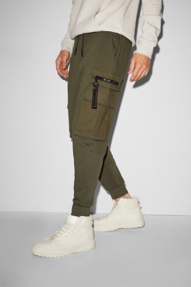 Clockhouse homme - CLOCKHOUSE - pantalon de jogging cargo - vert foncé