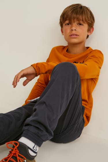 Niños - Pack de 2 - pantalones - gris oscuro