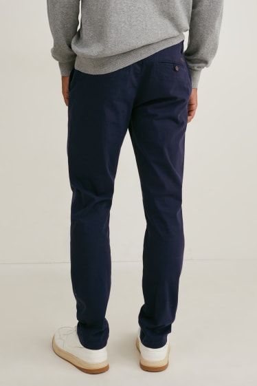 Pánské - Kalhoty chino - regular fit - LYCRA® - tmavomodrá