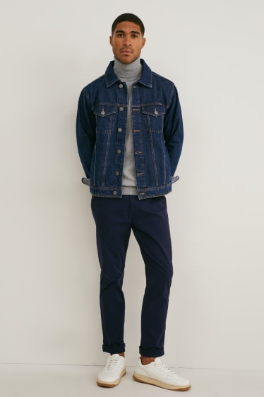 Pánské - Kalhoty chino - regular fit - LYCRA® - tmavomodrá