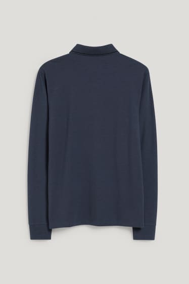 Hommes - Polo - Flex - LYCRA® - bleu foncé