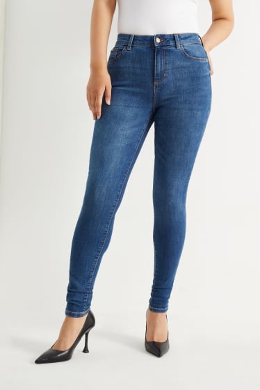 Femei - Skinny jeans - talie medie - LYCRA® - denim-albastru