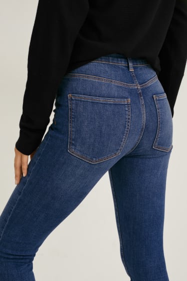 Femei - Skinny jeans - talie medie - LYCRA® - denim-albastru