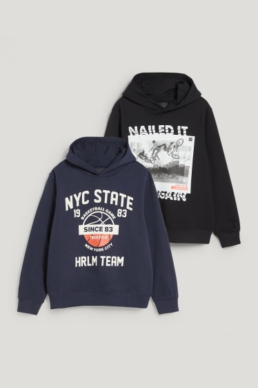 Reverskraag - Uitgebreide maten - set van 2 - hoodie - donkerblauw