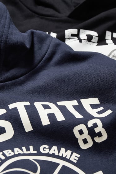 Reverskraag - Uitgebreide maten - set van 2 - hoodie - donkerblauw