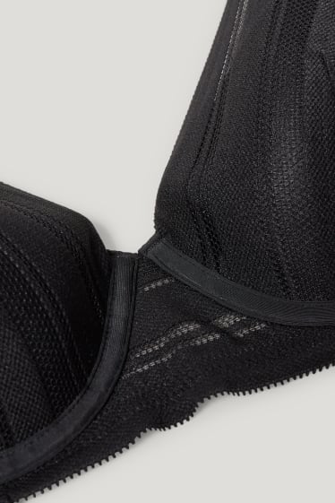 Femmes - Soutien-gorge avec armatures - DEMI - ampliforme - noir