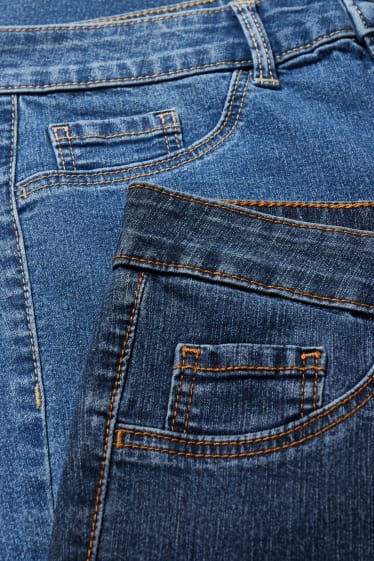 Kobiety - Wielopak, 2 pary - jegging jeans - wysoki stan - LYCRA® - dżins-niebieski