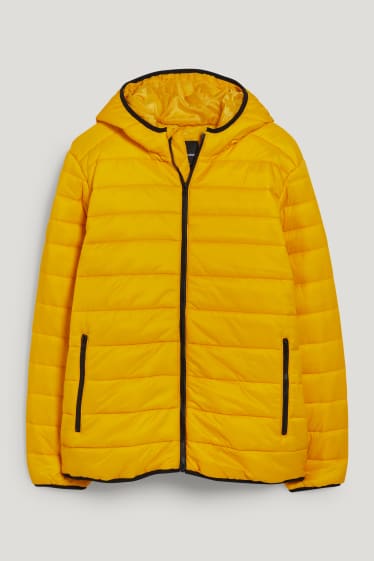 Exclusiv online - Jachetă matlasată cu glugă - galben