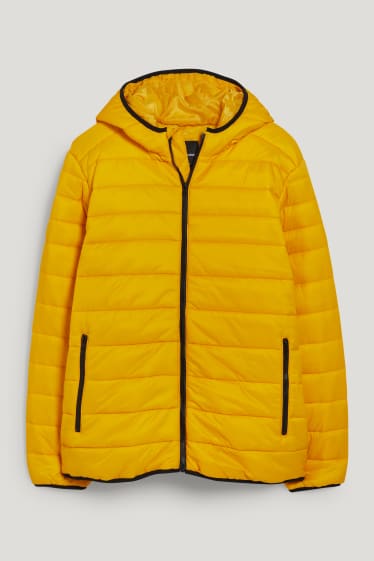 Exclu web - Doudoune à capuche - jaune