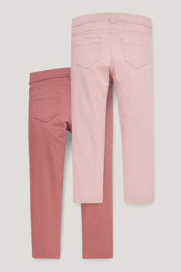 Toddler Girls - Set van 2 - super skinny jeans - koraal