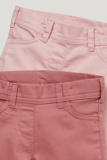 Toddler Girls - Set van 2 - super skinny jeans - koraal