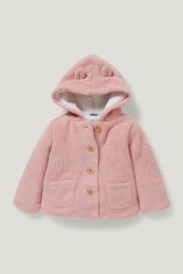 Baby Girls - Baby-Jacke mit Kapuze - rosa