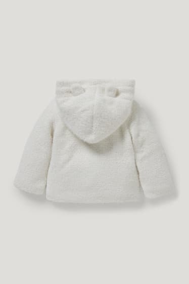 Baby Girls - Jachetă bebeluși, cu glugă - alb
