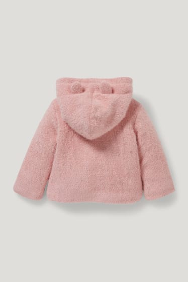 Baby Girls - Baby-Jacke mit Kapuze - rosa
