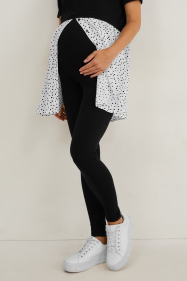 Femmes - Lot de 2 - leggings de grossesse - noir