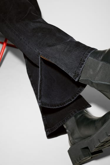 Clockhouse pro holky - CLOCKHOUSE - straight jeans - high waist - džíny - tmavošedé