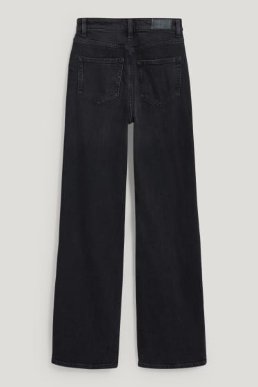 Clockhouse pro holky - CLOCKHOUSE - straight jeans - high waist - džíny - tmavošedé