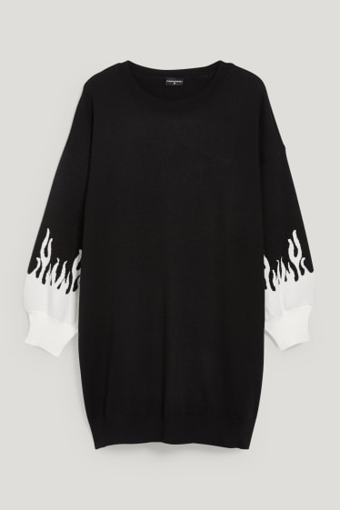 Dámské XL - CLOCKHOUSE - pletené šaty - LENZING™ ECOVERO™ - černá