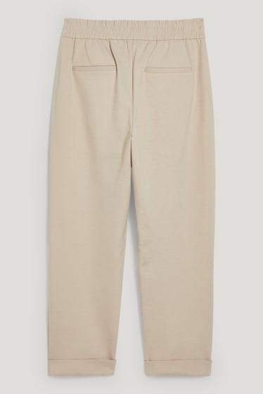 Women - Cloth trousers - straight fit - taupe