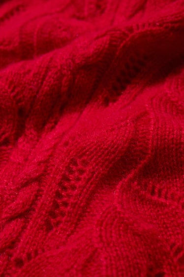 Dames - Trui van kasjmier - rood
