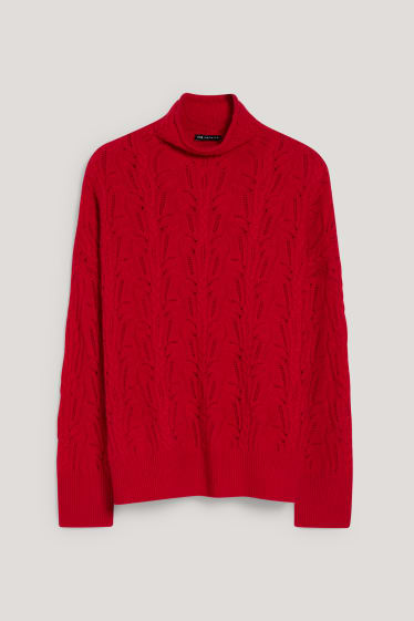 Dames - Trui van kasjmier - rood