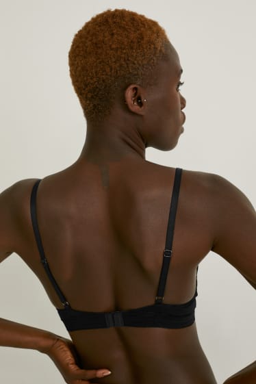 Femmes - Soutien-gorge avec armatures - DEMI - ampliforme - noir