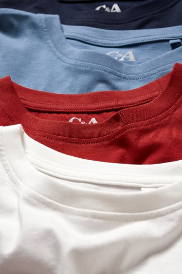 Garçons - Encore plus de tailles - lot de 4 - haut à manches longues - bleu foncé