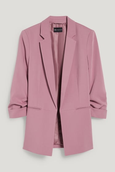 Femmes - Blazer - relaxed fit - rose foncé