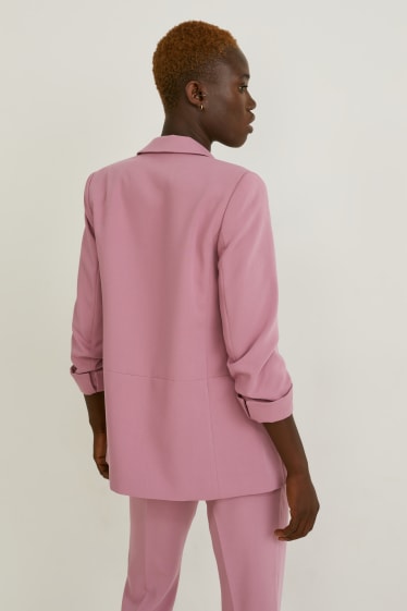 Femmes - Blazer - relaxed fit - rose foncé