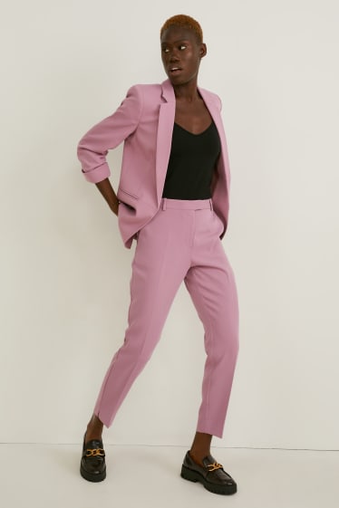 Femmes - Blazer - relaxed fit - rose foncé
