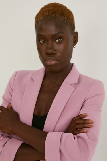 Femmes - Blazer - relaxed fit - rose foncé