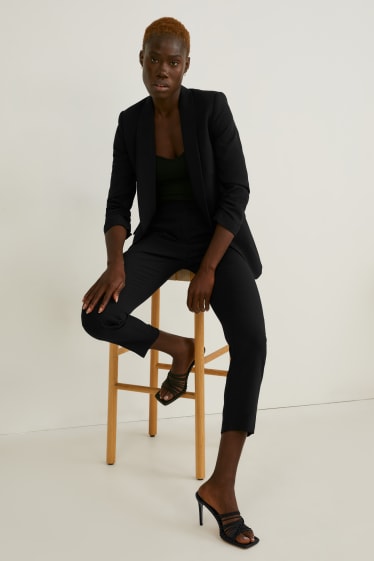 Women - Blazer - fitted - black
