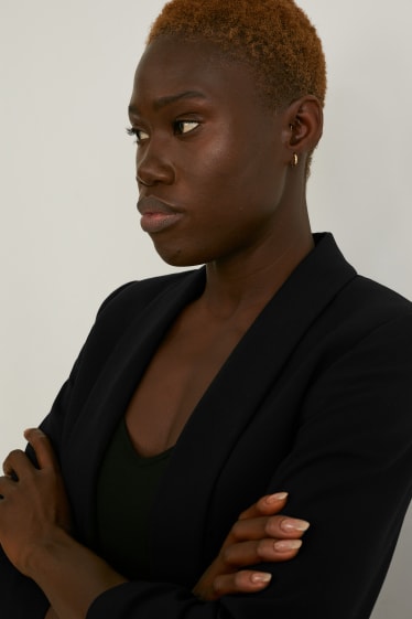 Women - Blazer - fitted - black