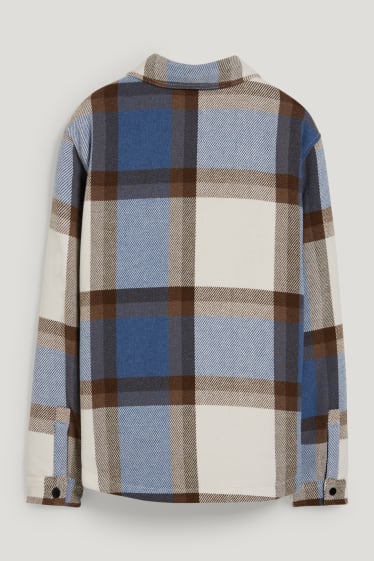 Clockhouse Boys - CLOCKHOUSE - Hemdjacke - kariert - weiß / blau